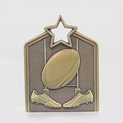Shield Medal Rugby 60mm Gold