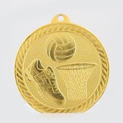 Chevron Netball Medal 50mm - Gold