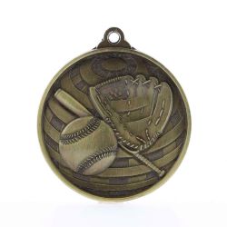 Global Baseball Medal 50mm Gold 