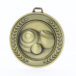Heavyweight Lawn Bowls Medal 70mm Gold