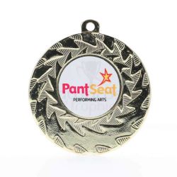Jagged Personalised Medal 50mm Gold