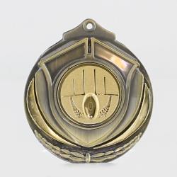 Two Tone Aussie Rules Medal 50mm Gold