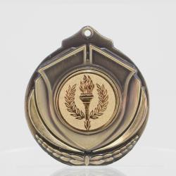 Two Tone Victory Torch Medal 50mm Gold