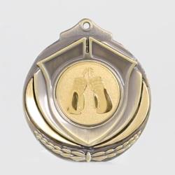 Two Tone Boxing Medal 50mm Bronze