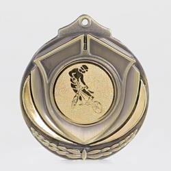 Two Tone BMX Medal 50mm Gold