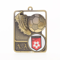 Silhouette Series Soccer Logo 60mm Gold