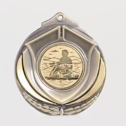 Two Tone Rowing Medal 50mm Gold
