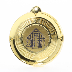Deluxe Chess Medal 50mm Gold