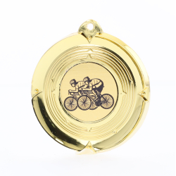 Deluxe Road Cycling Medal 50mm Gold
