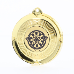 Deluxe Darts Medal 50mm Gold