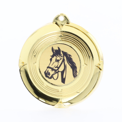 Deluxe Equestrian Medal 50mm Gold