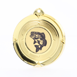 Deluxe Fish Medal 50mm Gold