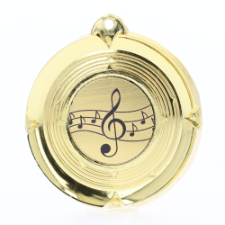 Deluxe Music Medal 50mm Gold