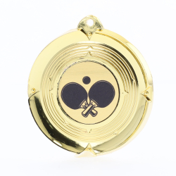 Deluxe Table Tennis Medal 50mm Gold