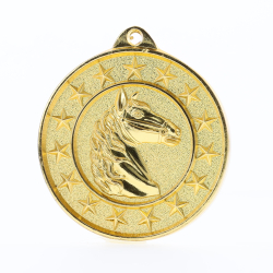 Horse Starry Medal Gold 50mm