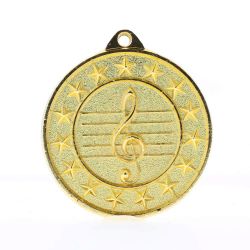 Music Starry Medal Gold 50mm