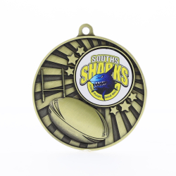 Impact Rugby Logo Medal Gold 50mm