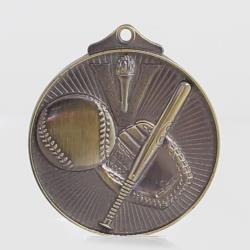 Embossed Baseball Medal 52mm Gold
