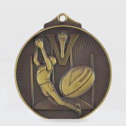 Embossed Aussie Rules Medal 52mm Gold