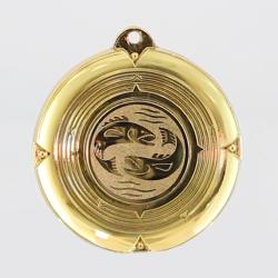 Deluxe Fish Medal 50mm Gold