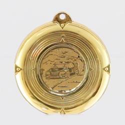 Deluxe Rally Car Medal 50mm Gold