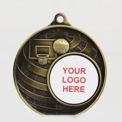 Global Basketball Logo Medal 50mm Gold 
