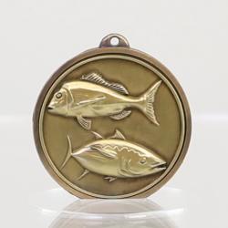 Triumph Fishing Medal 50mm Gold