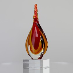 Art Glass Flame 250mm 