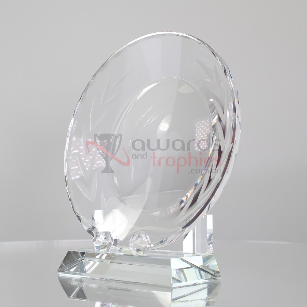 Crystal Tray with Base 200mm