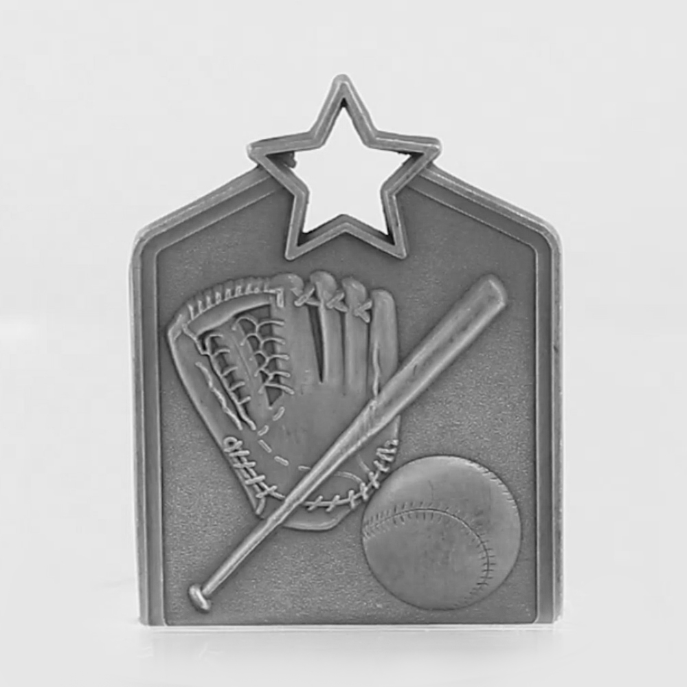 Shield Medal Baseball 60mm Silver