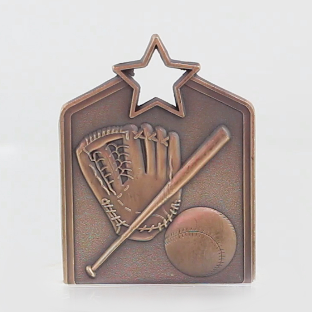 Shield Medal Baseball 60mm Bronze