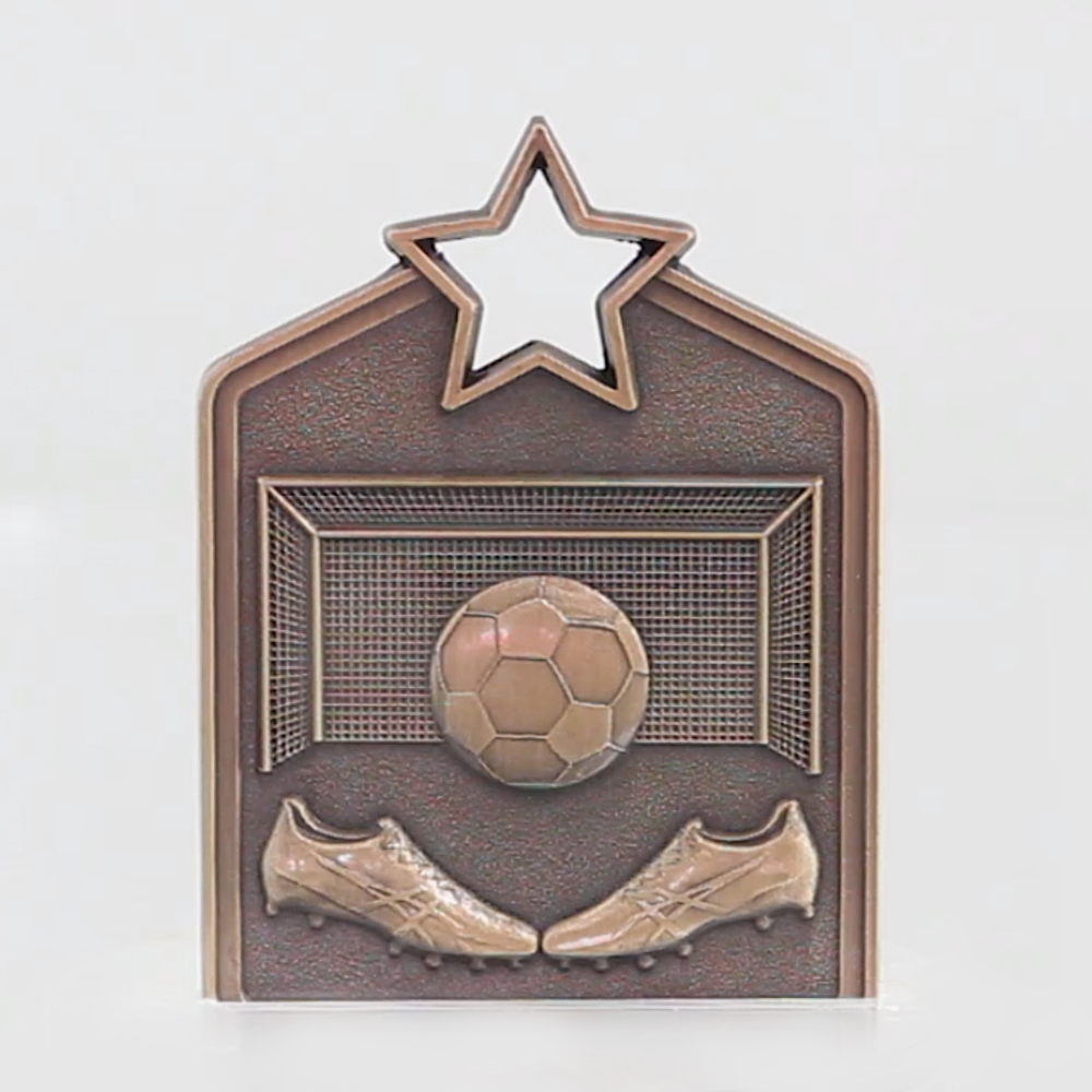 Shield Medal Soccer 60mm Bronze