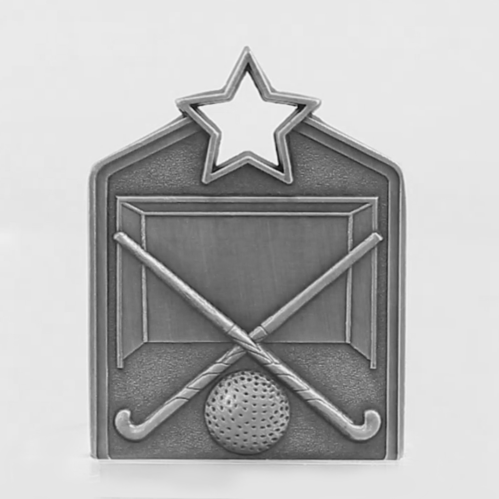 Shield Medal Hockey 60mm Silver
