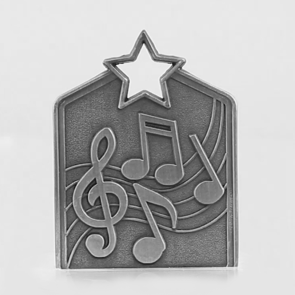 Shield Medal Music 60mm Silver