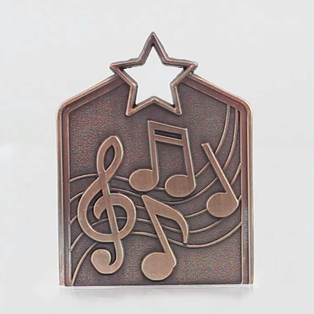 Shield Medal Music 60mm Bronze