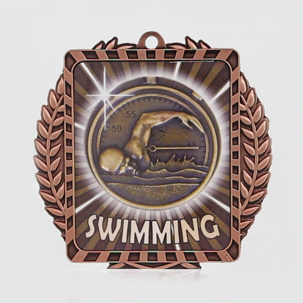 Lynx Wreath Swimming Medal Bronze