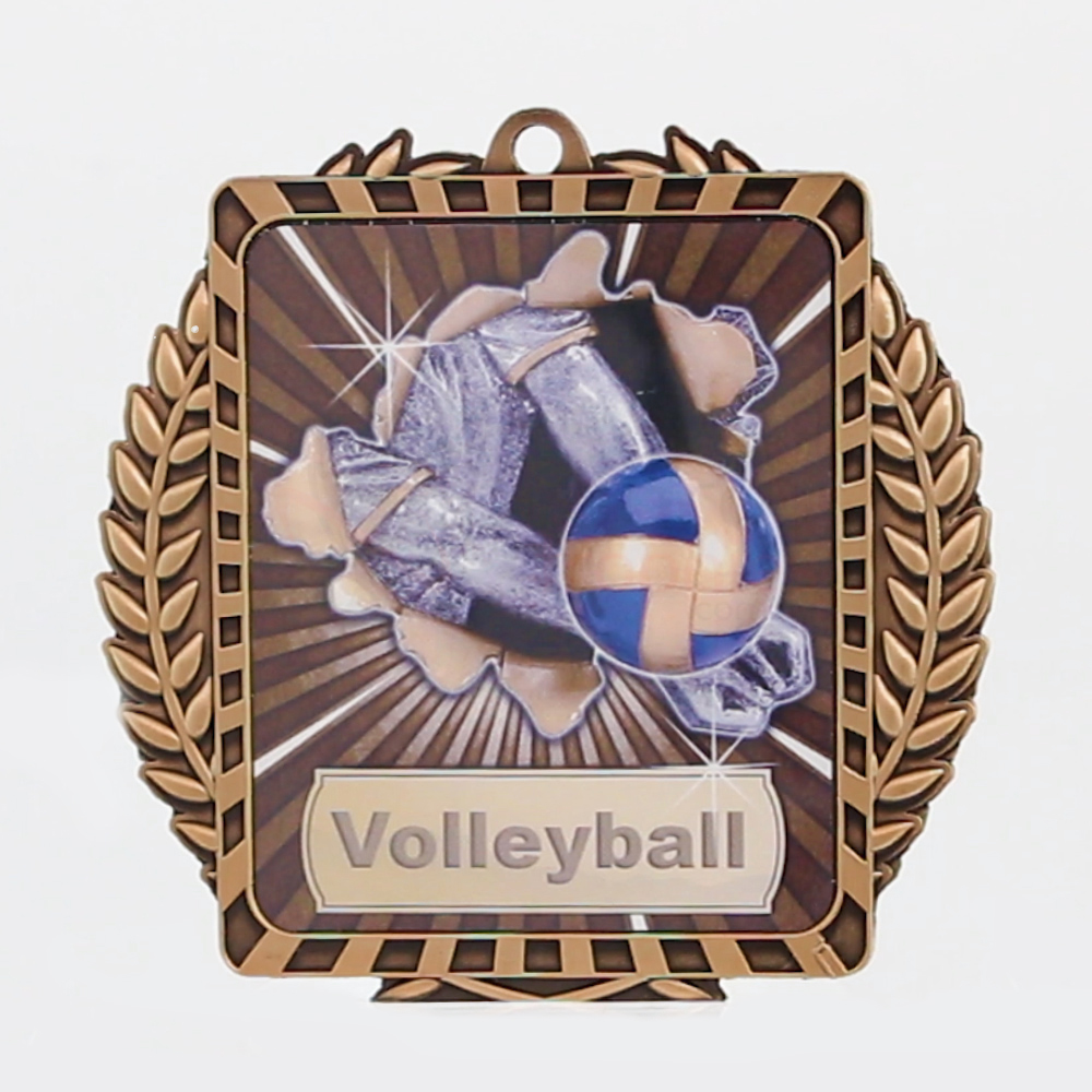 Lynx Wreath Volleyball Medal Bronze