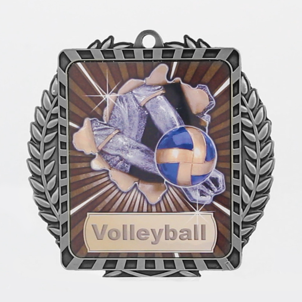 Lynx Wreath Volleyball Medal Silver