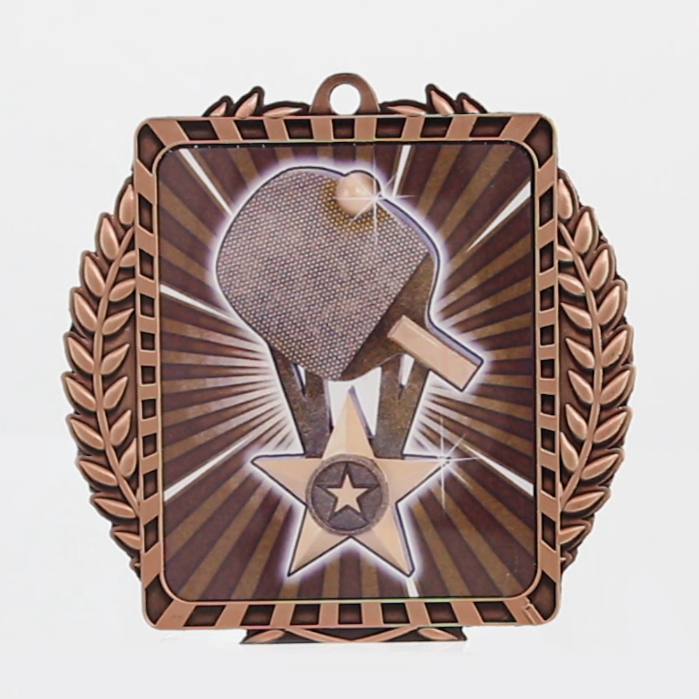 Lynx Wreath Table Tennis Medal Bronze