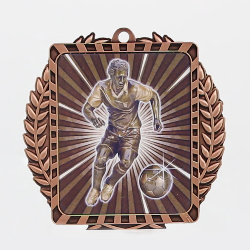 Lynx Wreath Soccer Male Medal Bronze