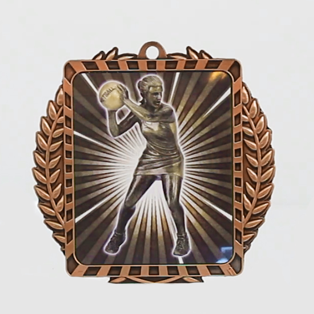 Lynx Wreath Netball Player Medal Bronze
