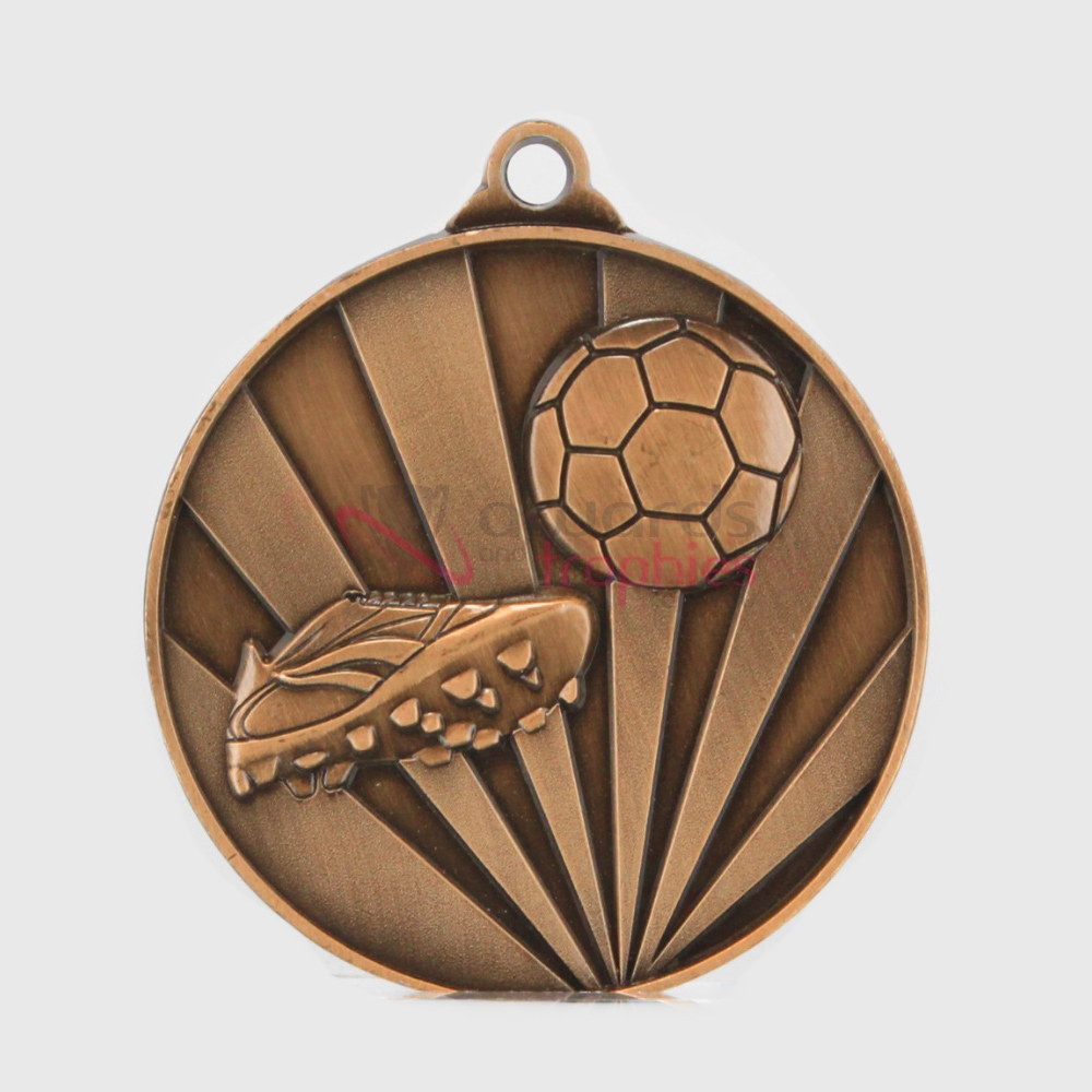 Sunrise Soccer Medal 70mm Bronze 
