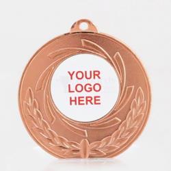Mill-Wheel Personalised Medal 50mm - Shiny Bronze