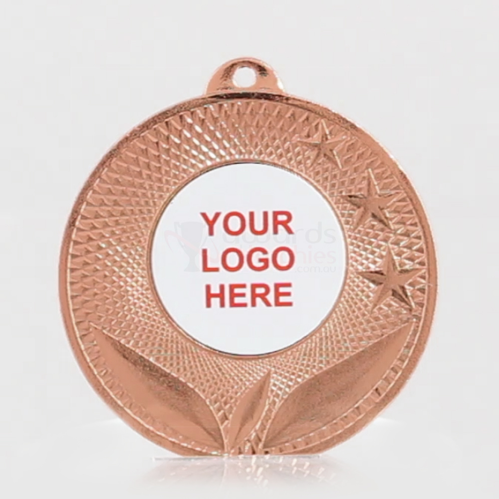 Spatial Personalised Medal 50mm - Shiny Bronze