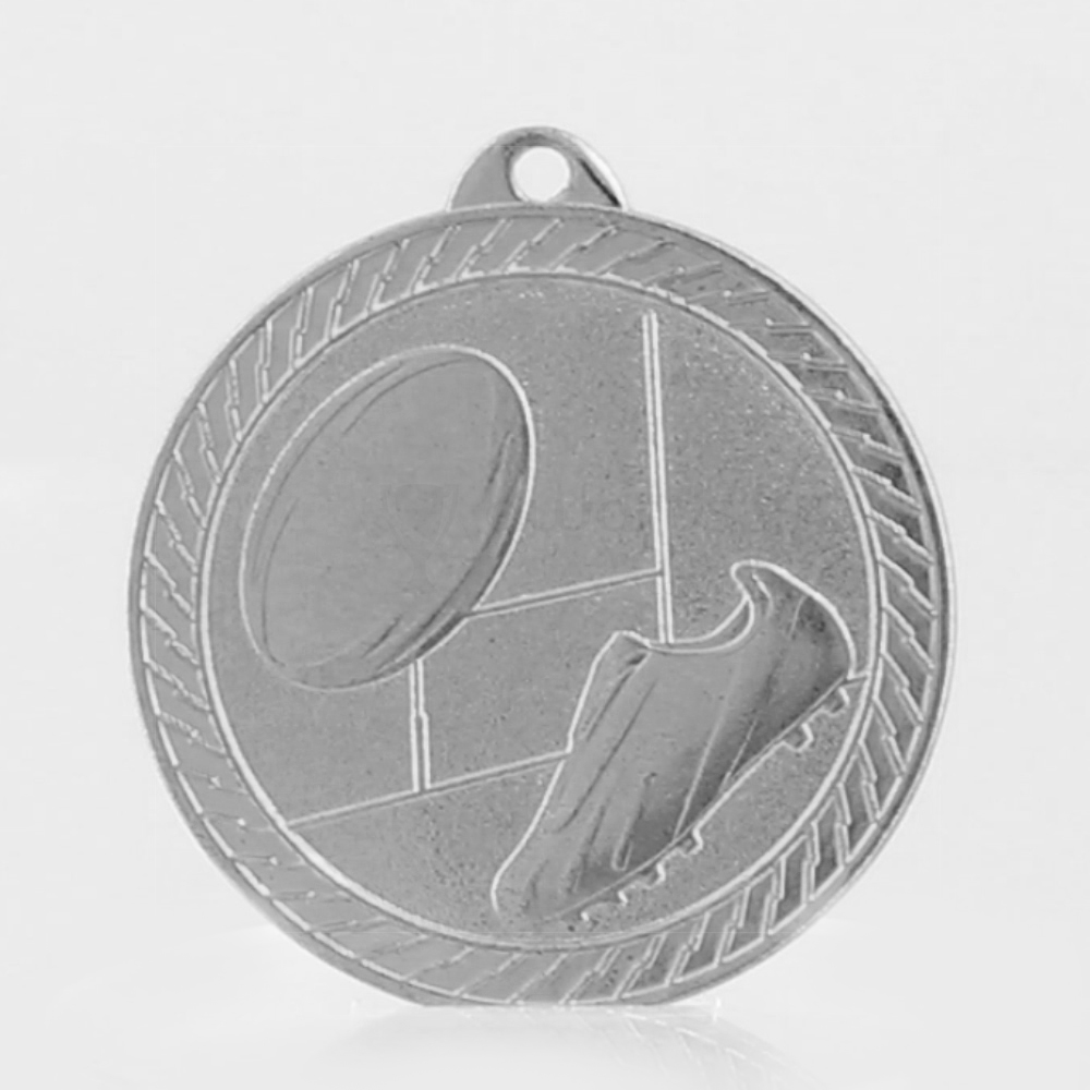 Chevron Rugby Medal 50mm - Silver