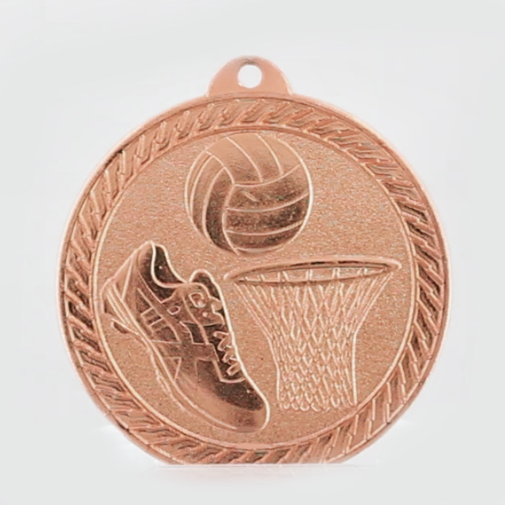 Chevron Netball Medal 50mm - Bronze