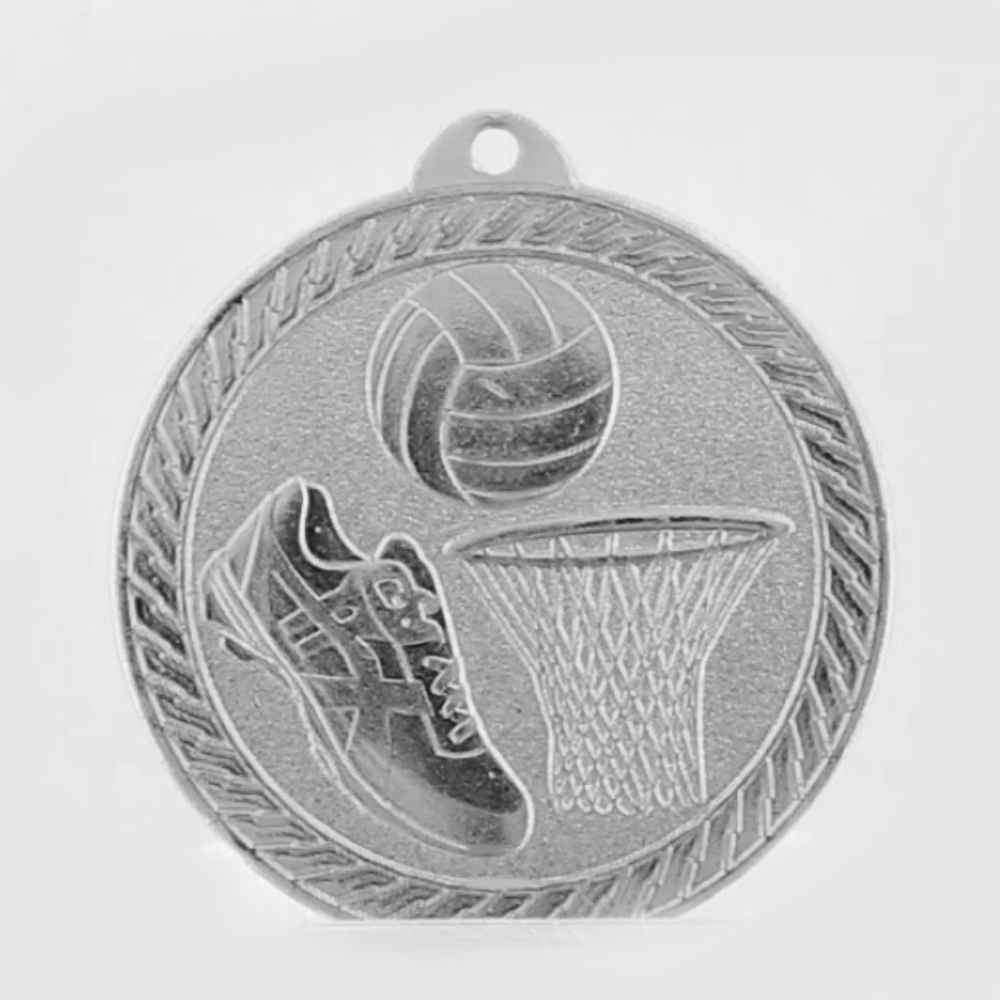 Chevron Netball Medal 50mm - Silver