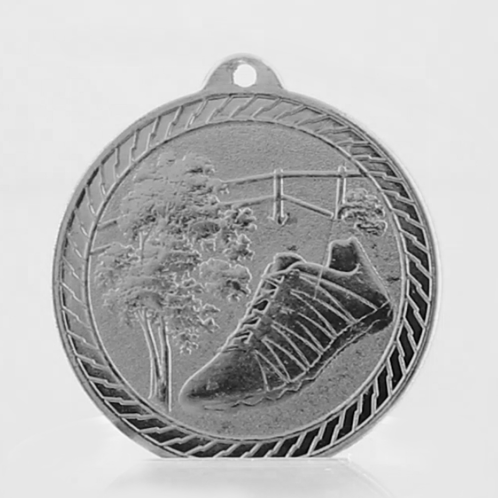 Chevron Cross Country Medal 50mm - Silver