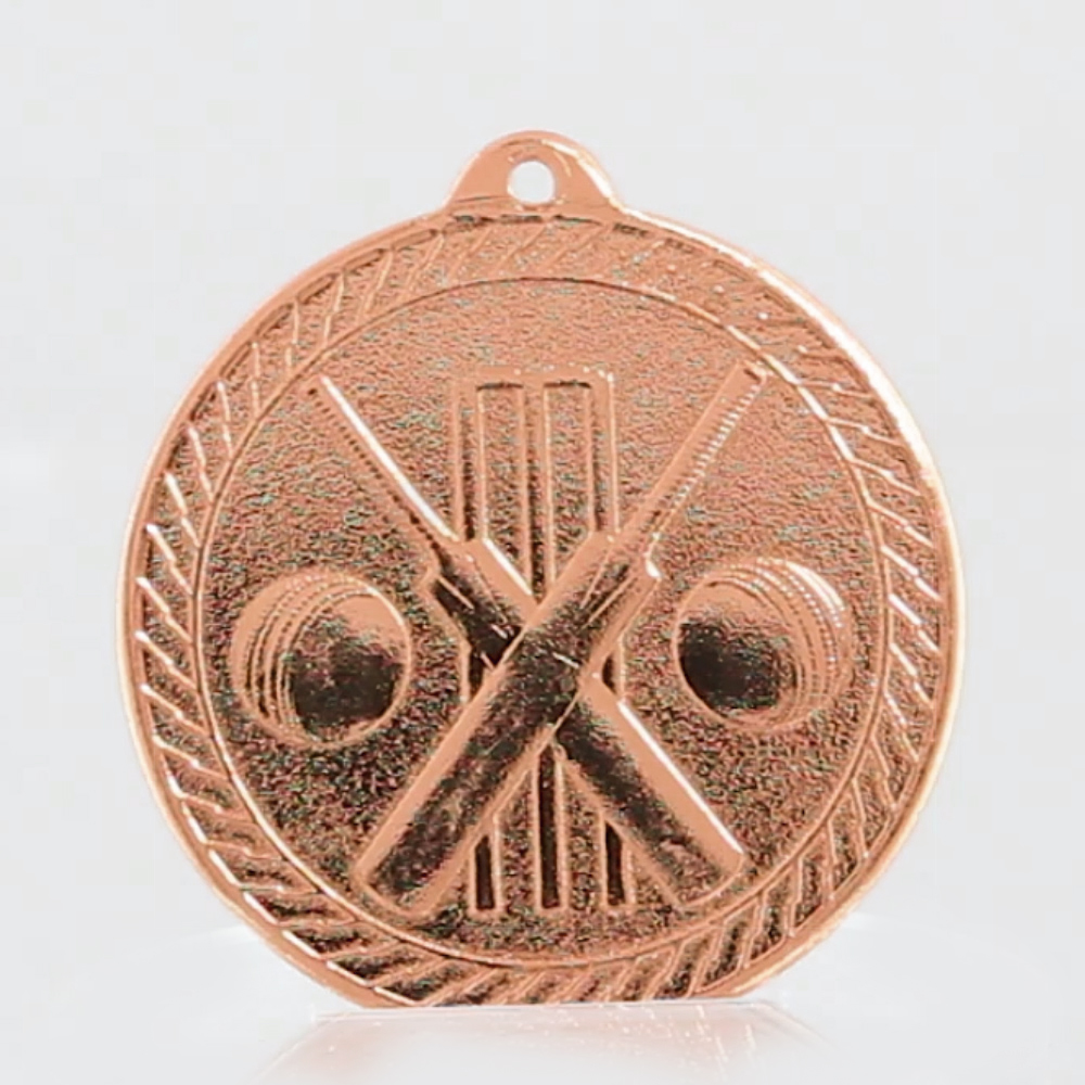 Chevron Cricket Medal 50mm - Bronze