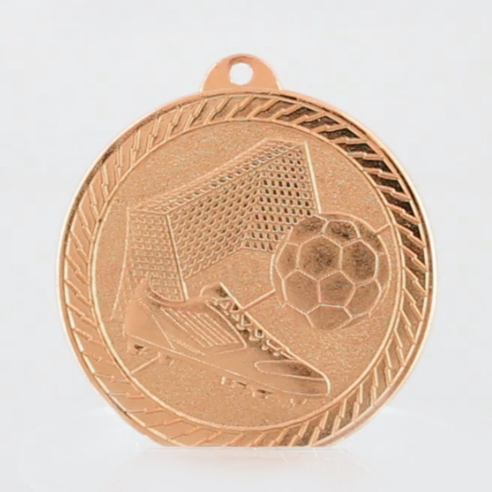 Chevron Soccer Medal 50mm - Bronze